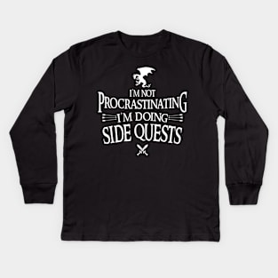 I'm Doing Side Quests Kids Long Sleeve T-Shirt